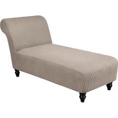 ‎Topchances Topchances Žakarda Chaise Lounge Cover Stretch Armless Chaise Lounge Slipcover Luksusa Chaise Lounge Pet mēbeļu pārklājums Recliner Sofa Slipcovers dzīvojamā istaba guļamistaba Lounge (haki)