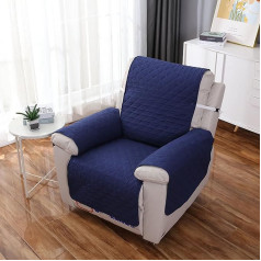 Augsts elastīgs atpūtas dīvāna pārklājums mājas dekoram Piemērots mazs atpūtas dīvāna pārklājums Neslīdošs mazgājams krēsls ar elastīgu regulējamu siksnu - tumši zils -