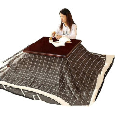 Wbjlg Apkures galds Tatami Kotatsu galds, japāņu Kotatsu galda sildīšanas krāsns galds, silts Tatami dziļa galda komplekts, Kotatsu galds ar sildītāju un segu