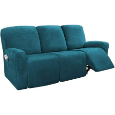 HKPLDE Dīvāna pārvalki 3 spilveniem, 8 gabali atpūtas dīvānu pārvalki Velvet Stretch Sofa Slipcovers Mēbeļu pārvalki Protector-B