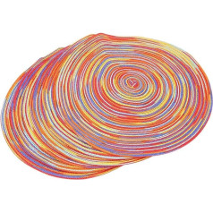 ‎Yoligan yoligan Austi 6 apaļu galdu komplekti virtuvēm Galda paliktņi Warm Insulation Handy Washable Case Placemats Set of 6