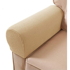 ‎Esrise ESRISE roku balstu aizsargs Stretch Armrest Protector Armchair Couch Armrest Neslīdošs Spandekss poliestera dīvāna krēsla roku balstu aizsargi Mēbeļu aizsargs 2 Pack (Khaki)