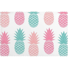 Nhgfvt Izkārnījumi Summer Pineapple Print Izkārnījumi komplekts no 6 karstumizturīgiem izkārnījumiem, mazgājami