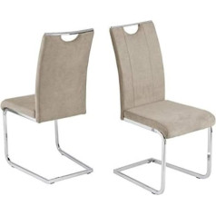 Reality Import Jenny Swing Chair Set of 2 Polyester Latte 43 x 58 x 98 cm