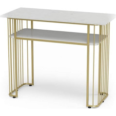 Fufu Sānu galdi Animal 2 Console Table Marmora rakstīšanas datora galds Nail Beauty Technician Desk priekšnams Ieejas gaitenis Dzīvojamā istaba Birojs Telpa līdz 500 lb Galdi