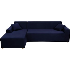 ‎Mingfuxin Mingfuxin L formas dīvāna slipcovers, Stretch Cannes Velveta bieza plīša stūra dīvāna apvalka aizsargs ar 2 spilvenu pārvalkiem 3 sēdvietām + 3 sēdvietas L tipa dīvānam dīvānam