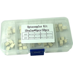 SYTCFWWF IC-Kits 50 gab. 100 gab. integrālās shēmas DIY elektroniskais komplekts Adopt Dip IC NE555 UC3842 24C08 un optoelektroniskais savienotājs 4N25 4N35 MOC3021 MOC3063 (Krāsa: optoelektroniskais savienotājs 50gab.)