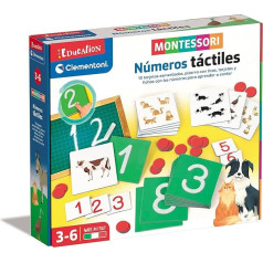 CLEMENTONI - Montessori Touch Numbers, izglītojoša spēle matemātika Montessori, rotaļlieta Spānijā līdz 3 gadiem (55451)