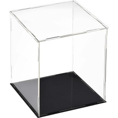 TOP-VIGOR caurspīdīga akrila vitrīna 25x25x30cm putekļu necaurlaidīgs aizsargs Countertop Box Display Case Cube Collectibles Display Case Figure Toy Storage Home Storage