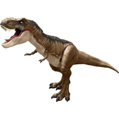 Mattel Jurasas pasaules dinozaurs, īpaši liela T-Rex figūriņa, 61 cm gara, kustīga un ar ēšanas funkciju, dinozauru rotaļlieta, rotaļlieta no 4 gadiem, HBK73