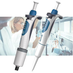 PoNPeD Einstellbare Pipette, Manuelle Einkanalige Einstellbare Mikropipette 500-5000μl Für Die Übertragung Von Flüssigkeiten Im Labor,1-10ml