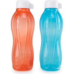 Tupperware EcoEasy laša ūdens pudele 500 ml + 500 ml baltā ūdens pudele ar skrūvējamu vāciņu C136 9219D-1