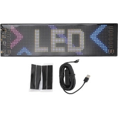 3,70x4,02 Zoll LED-Autoschild, App-Steuerung, Helles, Farbenfrohes LED-Display, Dünnes, Wasserdichtes, Flexibles LED-Matrix-Panel, DIY-Digital-Signage-Displays für