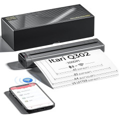 Itari A4 termodrucker für Laptops und Smartphones, A4, A5, B5 Letter Thermodrucker, Kabelloser, Bluetooth-Drucker für Reisen, Studium, Zuhause, Foto, Rechnungen, Verträge (Grau)