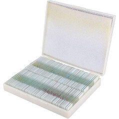 100-Piece Slide Set Laboratory Prepared Slides Various Sample Collection Microscope Accessories