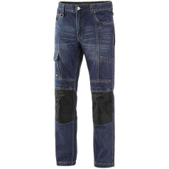 Canis CXS Nimes Jeans Vīriešu darba bikses, aizsargbikses krāsotājiem, stucētājiem, dārzniekiem, mehāniķiem, Cordura Light; zilas