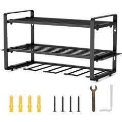 AoHao Elektrowerkzeug Organizer Bohrhalter Halter Wandmontage Garagen-Werkzeug Organizer und Speichermetallbohrerlager Rack 3-Tier Elektrowerkzeug Organizer Heavy Duty Utility Lagertange für Bohrer