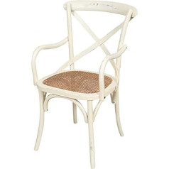 Biscottini Ēdamistabas krēsli Koka lauku mājas mēbeles 89 x 43 x 50 cm - Virtuves krēsli Koka - Rattan Krēsli Ēdamistabas mēbeles Vintage - Bistrot Rattan Krēsls - Retro virtuves mēbeles