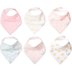 Copper Pearl Baby Bandana Geifer krūšturi, kas paredzēti siekalām un zobu raušanai, 6 komplekti Dāvanu komplekts meitenēm 