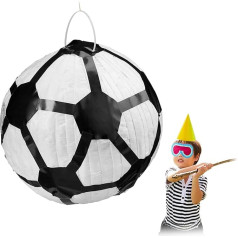 2 x Pinata Futbola karājas Pinata bērniem, meitenēm un zēniem Dzimšanas diena Aizpildiet sevi Pinata White