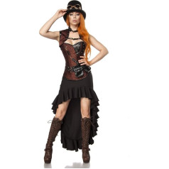 Maska Paradise Steampunk Lady kostīms Sieviešu karnevāls Fancy Dress Steam Punk