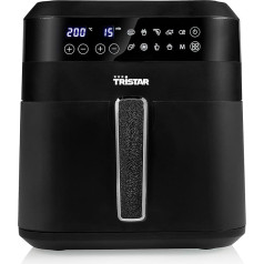 Tristar FR-6999 Digitālā karstā gaisa fritēze XXL - 6 L - 62,2 % mazāks enerģijas patēriņš - 1,5 kg frī kartupeļu - 10 programmas - melns