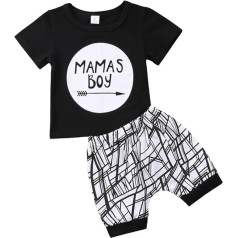 Geagodelia Baby Clothing Set Baby Boys Clothing Outfit T-Shirt Top + Trousers/Shorts Newborn Toddler Soft Baby Set