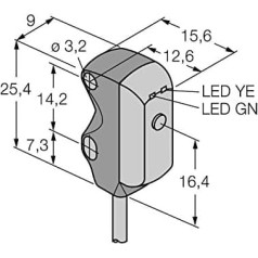 3063715 - VS3AP5XLV, optisks sensors Reflexionslichtschranke Miniatūrsensors