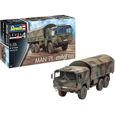 Revell 03291 Man 7t milgl 6x6 Vehicle Faithful Model Kit for Advanced Users, nekrāsots