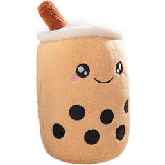 TONGSONG Cute Boba Tea Cup Plush Filled Bubble Milk Tea Plush Toy Kawaii Cartoon Soft Milk Tea Cup Cushion Hugging Gift for Children Home Decor (35 cm, Brown)