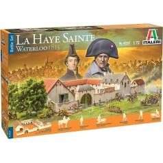 Italeri 6197S 1:72 Battle Set Waterloo La Haye Sainte, Faithful Replica, Model Building, Crafts, Hobby, Gluing, Plastic Kit, Assembly, Multi-Colour