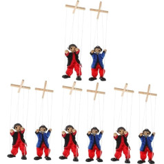 Toyvian Pirate Toy Marionette Child Wire Wood Lifting the Thread Pack of 8 Pirate Ship Toy