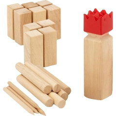 Kubb pagalma spēļu komplekts | Kubb pagalma spēļu komplekts | Šahs āra sadursme Toss pagalma spēle, priedes pagalma zāliena spēļu komplekts pusaudžiem, pieaugušajiem, ģimenēm, kas mācās-au