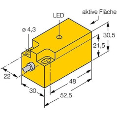 Turck Induktivitātes sensors nicht bündig PNP, Schließer NI15-Q30-AP6X