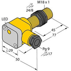 Turck Induktivitātes sensors nicht bündig NI10-P18SK-AZ3X