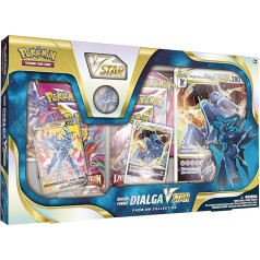 Pokémon TCG: Origin Forme Dialga VSTAR Premium Collection (2 folijas reklāmas kartes, 1 lielizmēra folija un 5 papildpakas)