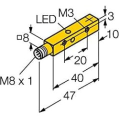 4635810 - NI4U-Q8SE-AN6X-V1131, Induktiver sensors uprox®+