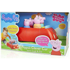 WOW! STUFF Peppa Pig's Clever Car Interaktīvā pirmsskolas rotaļlieta ar gaismu un skaņām