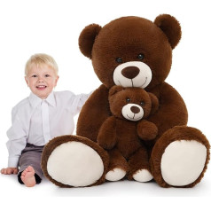 MorisMos Giant Teddy Lielais Teddy lācis ar mazuli 100 cm Teddy lācis Liels XXL Cuddly Toy Pildītas rotaļlietas Teddy lācis Plīša lācis Cuddly lācis Dzimšanas diena Pāri