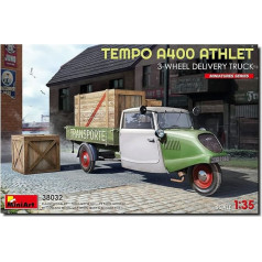 Mini Art 38032 1:35 Tempo A400 Athlet 3 riteņu transportieris - Precīza replika, konstruktors, modelis, plastmasas komplekts, kravas automašīnu komplekts, autokrets, komplekts pieaugušajiem