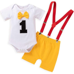 GUSUTZX Baby Bodyphose Krawatte First Stramper Bogen Junge Baby Geburtstag Outfits-Kleidung Set jungen Outfits Baby Jungen Set Bekleidung Hemd Hosen