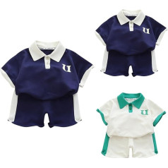 GUSUTZX Kids Boys Cardigan Krekliņš Šorti Playsuit Apģērbs Brīvdienu brīvdienu āra mīksts bērnu komplekts bikses apģērbs krekliņš apģērbs apģērbs