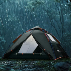 YITAHOME Camping Zelt, Pop up Zelt 2 Personen Wasserdicht Familie Kuppelzelt Wasserdicht Winddich 210D Oxford Reißfestigkeit mit 2-Fenstern, Portable Ultralight für Camping Wandern Backpacking