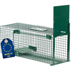 ITA Live Trap 5001 60 x 23 x 23 cm Laikapstākļiem izturīgs un uzticams slazds maziem dzīvniekiem, piemēram, kurmjiem un žurkām Žurku slazds Kurmju slazds Kurmju slazds Jau samontēts Aizsardzība pret kodumiem Rokturis pārnēsāšanai