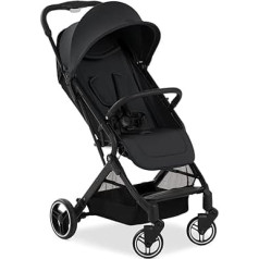 Hauck Travel N Care Plus Travel Buggy with Reclining Function, Only 7.2 kg, UV Protection 50+, Maximum Load 25 kg (22 kg Child + 3 kg Basket), Small Foldable (Black)