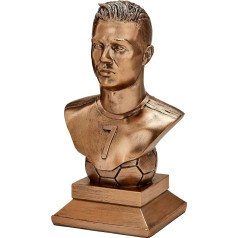 ALOV'E Cristiano Ronaldo Legend Bust Sculpture - 14cm Tall - Bust Statue for Gift Workplace Home Decoration - Premium Quality Polyresin Iconic Bust - Legend Bust for Fanatics and