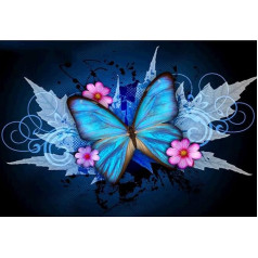 5D Diamond Painting Kit Full Maple Leave Butterfly DIY 5D Diamond Painting DIY 5D Diamond Painting Crystal Rhinestone Izšūšana krustdūriens Izšūšana krustdūriens Māksla Amatniecība Mājas Sienas dekori 30 x 40 cm