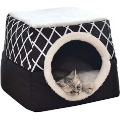 TOMYEUS Pet Bed Cat Litter Tray Kennel Four Seasons Universal Closed Cat House Villa House Yurt Mat Cat Toy Small Dog Teddy Animal Supplies Space Capsule Pet Nest Pet Waterloo