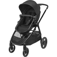 Maxi-cosi Zelia 3 Luxe 2-in-1 bērnu ratiņi, grozāms sēdeklis, salokāms ar vienu roku, no dzimšanas līdz aptuveni 4 gadiem, 0-22 kg, Twillic Black
