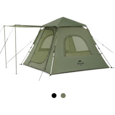 Naturehike Ango Pop Up Tent, Automatic 3 Person Family Tents, Quick Assembly, Waterproof & Windproof, Ideal as Camping, Festival & Travel Tent, Ultralight & Robust